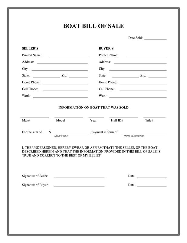 Bike Proof Of Sale Form